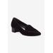 Wide Width Women's Honey Flat by Ros Hommerson in Black Suede Patent (Size 9 1/2 W)