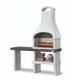 Palazzetti Orlando Masonry BBQ Grill - Wood or Charcoal Fired in grey and White