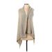 Simply Vera Vera Wang Cardigan Sweater: Tan Color Block Sweaters & Sweatshirts - Women's Size Small