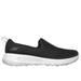 Skechers Women's GO WALK JOY Slip-On Shoes | Size 10.5 | Black/White | Textile | Vegan | Machine Washable