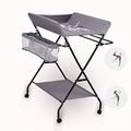Baby Changing Table, Changing Station, Changing Table Unit, Nappy Changing, Baby Bath and Changing, Bath Foldable,Gray