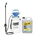 One Chem BAC 50 Benzalkonium Chloride Concentrated 5L with 5L Pressure Sprayer