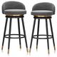 Bar Stools Counter Height Adjustable Bar Stool Set of 2, Modern Velvet Barstools with Back and Footrest Padded Barstools Swivel Bar Chairs,for Home Kitchen Island Breakfast Bar Kitchen Island