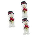 ibasenice 3pcs Electric Snowman Kid Musical Toys Electric Xmas Doll Christmas Stuffed Animals for Kids Dancing Snowman Xmas Musical Gift Blowing Saxophone Snowman White Elk Child Plush Frog