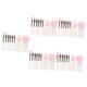 minkissy 5 Sets 8 in 1 Makeup Brush Travel Blush Brush Travel Makeup Brush Makeup Applicators Makeup Foundation Brush Makeup Portable Cosmetics Brush Lipstick Square Plastic White