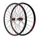 GAOZHE 700C Road Bike Wheelset Disc Brake Bicycle Wheel (Front + Rear) Road Bike Rims Quick Release Freewheel Rim for 8 9 10 11 12 Speed (Color : Red-1, Size : 700C)