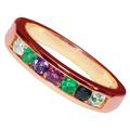 BJCÂ® 9ct Rose Gold Channel Set Eternity DEAREST Ring Diamond Emerald Amethyst Ruby Sapphire Topaz Multiple Sizes & Boxes British Made Jewellery (UK Size W)
