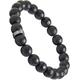 Forge & Foundry 8mm Faceted Matte Black Onyx Beaded Bracelet | Custom Signature Stainless Steel Bead | ‘Pindar’ (10mm Black, Large)