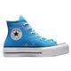Converse Women's Chuck Taylor All Star Lift Cozy Utility Sneakers, Dial Blue/White, 4.5 UK