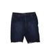 Gloria Vanderbilt Denim Shorts: Blue Print Mid-Length Bottoms - Women's Size 16 - Dark Wash