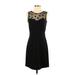 LC Lauren Conrad Casual Dress - Sheath: Black Polka Dots Dresses - Women's Size 4