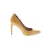 Ted Baker London Heels: Pumps Stilleto Cocktail Party Yellow Print Shoes - Women's Size 4 - Almond Toe