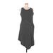 SIMPLE By Suzanne Betro Casual Dress - A-Line Crew Neck Sleeveless: Black Print Dresses - Women's Size 1X