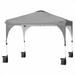 Gymax 10 Ft. W x 10 Ft. D Steel Pop-up Canopy Metal/Steel/Soft-top in Gray/White | 79 H x 120 W x 120 D in | Wayfair NP10053GR