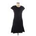 Maje Casual Dress - A-Line Scoop Neck Short sleeves: Black Print Dresses - Women's Size Medium