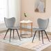 SUOKENI Velvet Side Chair Dining Chair Wood/Upholstered/Velvet in Gray | 33.47 H x 19.3 W x 18.91 D in | Wayfair KALA-W24154205