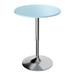 Orren Ellis Nakano Counter Height Pedestal Dining Table w/ Swivelling Tabletop Wood in Gray/Blue | 35.7 H x 23.6 W x 23.6 D in | Wayfair