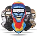 Masque intégral à imprimé animal pour enfants cagoule écran facial moto cyclisme en plein air