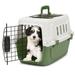 Tucker Murphy Pet™ Portable Cat Dog Travel Carrier Cage Hard-Sided Pet Kennel Plastic/Metal in Green/White | 15 H x 22 W x 14.5 D in | Wayfair