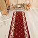 Red 2'2" x 32' Area Rug - Charlton Home® Runner Dariany Area Rug w/ Non-Slip Backing 384.0 x 26.0 x 0.3 D, Rubber | Wayfair