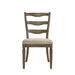 Loon Peak® Heneage Fabric Ladder Back Side Chair Dining Chair Upholstered in Brown | 39 H x 19 W x 19 D in | Wayfair