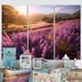 Ophelia & Co. Calming Lavender Landscape II On Canvas 3 Pieces Print Metal in Indigo | 40 H x 60 W x 1 D in | Wayfair