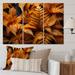 August Grove® Ferns Field Vibrant On Canvas 3 Pieces Print Metal in Orange | 40 H x 60 W x 1 D in | Wayfair C52364EC07654589BB23AE80EE3CC19E