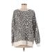 Ocean Drive Clothing Co. Pullover Sweater: Silver Leopard Print Tops - Women's Size Medium