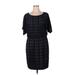 London Times Casual Dress: Black Print Dresses - Women's Size 14