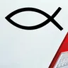 Adesivi per auto chiesa chiesa pesce icona gesù dio 15x6 finestrino per auto adesivo per Laptop