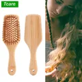 Tcare New Natural Wooden Bamboo Hair Combs Bristle Detangling Hairbrush for Reduce Frizz Massage