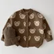 Toddler Baby Boy Knitwear Children Cardigans Girls Clothes Cartoon Bear Knit Sweater Kids Jackt