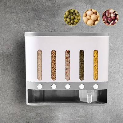 Wall-Mounted Cereal and Rice Dispenser Storage