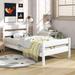 Classic Simple Wooden Platform Bed Frame Twin/ Full Size Platform Bed Frame with Headboard and Footboard for Kids, Teens