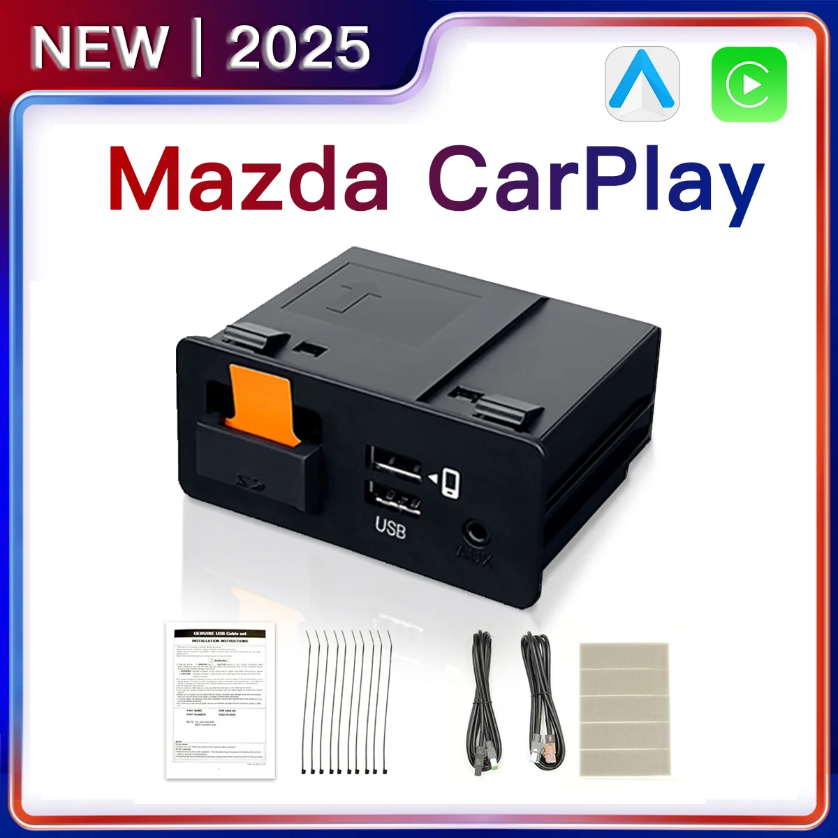 Neuer CarPlay Android Auto USB Hub OEM zum Modifizieren für Mazda 3 2 6 CX3 CX5 CX8 CX9 MX5 Original Radio Carplay TK78669U0C Kit Image
