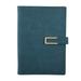 Leather Diary Classic Writing Notebook Journal with Business Page Sheet Protector Pen Holder (Blue Fog)
