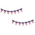 2 PCS American Independence Day National Day Party Decoration Pennant Holiday Activities Pull The Flag Garden Flag Garden Decor Outdoor Decor Garden Supplies