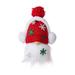 Pnellth Cozy Christmas Gnome Dolls Snowflake Embroidery with Hat Long Beard Festive Home Decoration Adorable Ornament