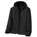 Fauean Winter Coats for Men Casual Full Zip up Hoodie Outdoor Cycling and Sports Jacket Black Size 5XL