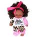 Lifelike Reborn Black Girl Realistic Newborn Baby Dolls That Look Real African American Reborn Baby Doll with Soft Body for Kids Age 3 4 5 6 7[Q8-046C]