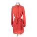 Diane von Furstenberg Casual Dress - Shirtdress: Red Dresses - Women's Size 2