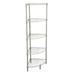 MYXIO White 5-Tier Corner Steel Wire Shelving Unit (14 in. W x 47 in. H x 14 in. D) WSCR141447-5WH