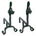 BULYAXIA Maple Leaf Wrought Iron Fireplace andirons Black