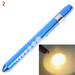 (Blue - Yellow light) LED Flashlight Work Light First Aid Pen Light Torch Lamp Pupil Gauge Measurement