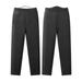 Mens Casual Jog Pants Winter Outdoor Comfortable Solid Color Warm Knee Pads Heated Riding Black Workout Gym Running Wear XL