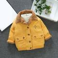 FAIWAD Kids Boys Girl Winter Button Fleece Lined Jacket Children s Long Sleeved Thickened Padded Warm Jacket