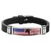 1PC Silicone Bracelet Stainless Steel Bangle Presidential Campaign Wristband for Men Women TRUMP 2020 Regular Strap Design B