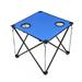 Outdoor Folding Table Portable Camping Table with Cup Holders Compact Lightweight Picnic Desk (Blue)