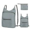 Lightweight Foldable Backpack Men Women Waterproof Packable Backpack Travel Hiking Outdoor Cycling Camping Bag Gray