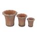 CC Home Furnishings Terracotta Colored Cement Planters - 11.5 - 3ct